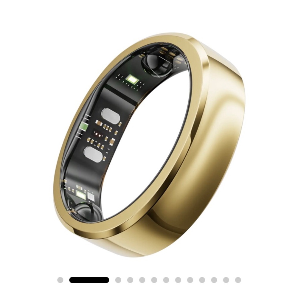 Gold Smart Health Ring - Sleek Activity & Sleep Tracker